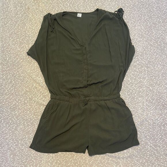 REVOLVE L*SPACE Daylight Shorts Romper Olive Green LARGE - Picture 4 of 16